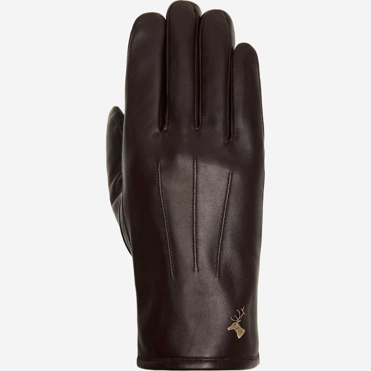 Jake (dunkelbraun) - Schafslederhandschuhe mit warmem Fleece-Futter und Touchscreen-Funktion - Schwartz & von Halen DE - Premium Lederhandschuhe - 1