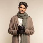 Jake (dunkelbraun) - Schafslederhandschuhe mit warmem Fleece-Futter und Touchscreen-Funktion - Schwartz & von Halen DE - Premium Lederhandschuhe - 8