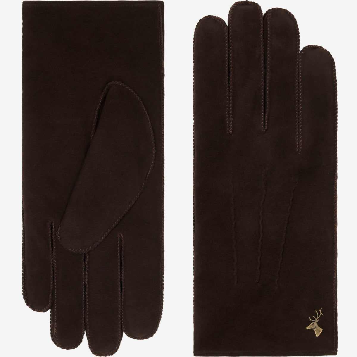 Josie (braun) - Ziegenwildlederhandschuhe mit luxuriösem Shearling-Futter - Schwartz & von Halen DE - Premium Lederhandschuhe - 2