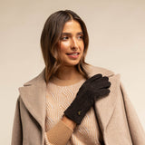 Josie (braun) - Ziegenwildlederhandschuhe mit luxuriösem Shearling-Futter - Schwartz & von Halen DE - Premium Lederhandschuhe - 5