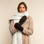 Josie (braun) - Ziegenwildlederhandschuhe mit luxuriösem Shearling-Futter - Schwartz & von Halen DE - Premium Lederhandschuhe - 8