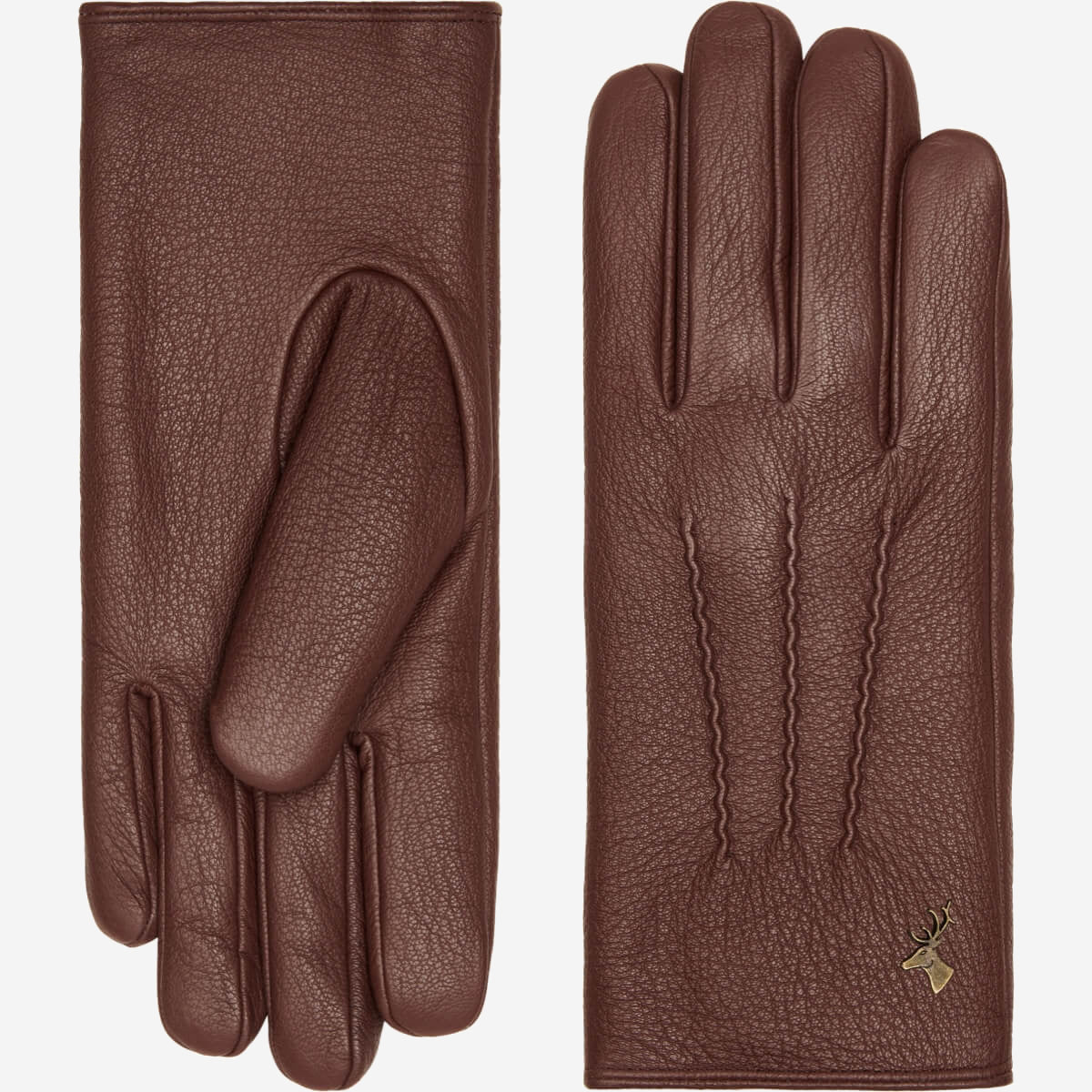 Julia (brown) - goatskin leather gloves with luxury faux fur lining & touchscreen feature  - Schwartz & von Halen - US - 2