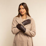 Kira (braun) - Schafslederhandschuhe mit Woll-/Kaschmirfutter und Touchscreen-Funktion - Schwartz & von Halen DE - Premium Lederhandschuhe - 7