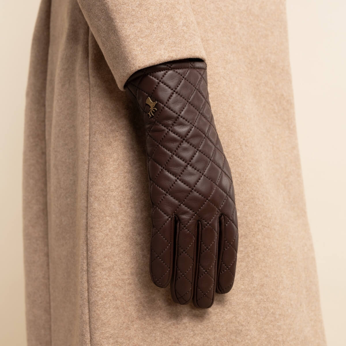 Kira (braun) - Schafslederhandschuhe mit Woll-/Kaschmirfutter und Touchscreen-Funktion - Schwartz & von Halen DE - Premium Lederhandschuhe - 8