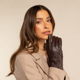 Kira (braun) - Schafslederhandschuhe mit Woll-/Kaschmirfutter und Touchscreen-Funktion - Schwartz & von Halen DE - Premium Lederhandschuhe - 10
