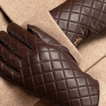 Kira (braun) - Schafslederhandschuhe mit Woll-/Kaschmirfutter und Touchscreen-Funktion - Schwartz & von Halen DE - Premium Lederhandschuhe - 14
