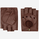 Zane (braun) – luxuriöse fingerlose Fahrhandschuhe aus amerikanischem Hirschleder  - Schwartz & von Halen DE - Premium Lederhandschuhe - 2