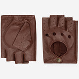 Zane (braun) – luxuriöse fingerlose Fahrhandschuhe aus amerikanischem Hirschleder  - Schwartz & von Halen DE - Premium Lederhandschuhe - 2