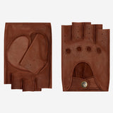 Liam (cognac) – klassische fingerlose Herren-Autohandschuhe aus Lammleder