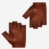 Liam (cognac) – klassische fingerlose Herren-Autohandschuhe aus Lammleder