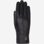 Lily (schwarz) - Schafslederhandschuhe mit warmem Fleece-Futter und Touchscreen-Funktion - Schwartz & von Halen DE - Premium Lederhandschuhe - 1