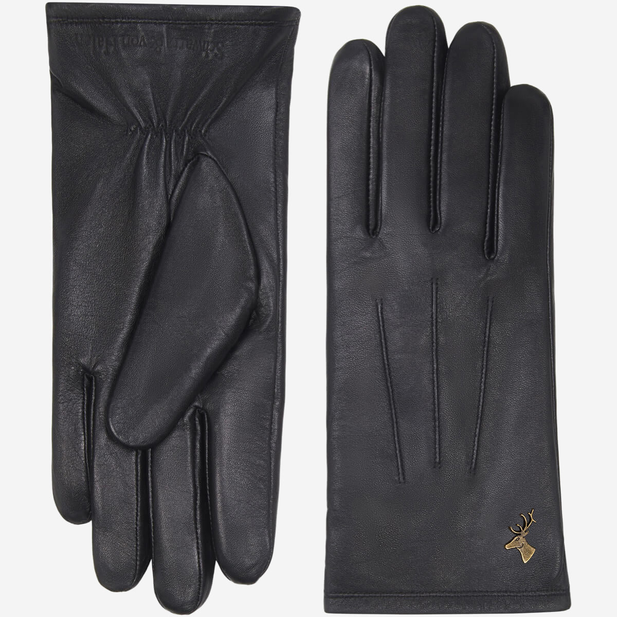 Lily (schwarz) - Schafslederhandschuhe mit warmem Fleece-Futter und Touchscreen-Funktion - Schwartz & von Halen DE - Premium Lederhandschuhe - 2