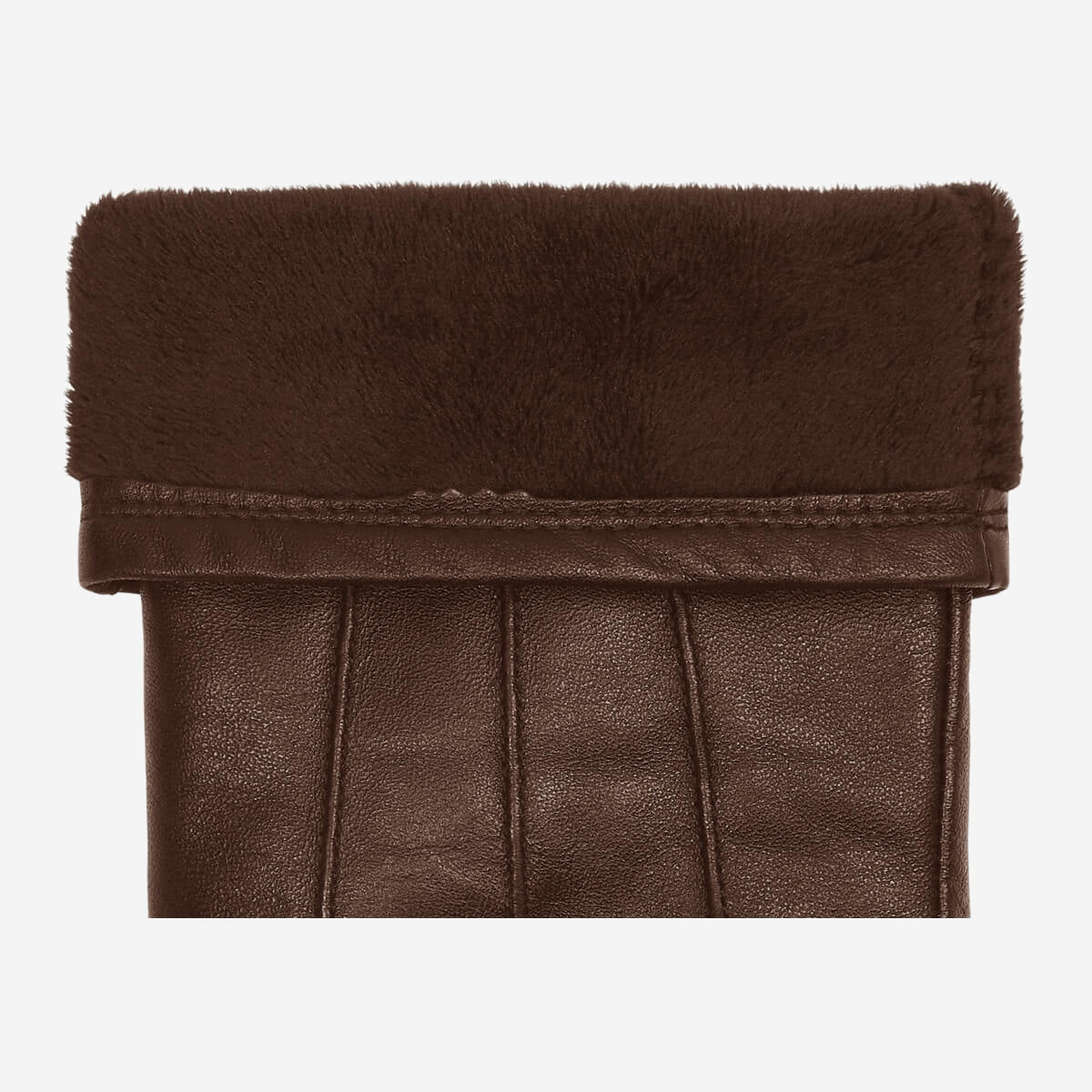 Lily (dunkelbraun) - Schafslederhandschuhe mit warmem Fleece-Futter und Touchscreen-Funktion - Schwartz & von Halen DE - Premium Lederhandschuhe - 3