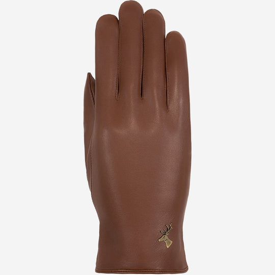 Ivy (cognac) - Handschuhe aus Schafsleder mit Woll-/Kaschmirfutter und Touchscreen-Funktion