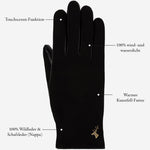 Nora - Schafslederhandschuhe mit Kunstpelzfutter & Touchscreen-Funktion - Schwartz & von Halen DE - 11