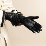 Olivia - Schafslederhandschuhe mit luxuriösem Kunstpelzfutter und Touchscreen-Funktion - Schwartz & von Halen DE - Premium Lederhandschuhe - 11