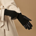 Riley - Lammfellhandschuhe mit Strickbündchen & Touchscreen-Funktion - Schwartz & von Halen DE - Premium Lederhandschuhe - 5