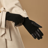Riley - Lammfellhandschuhe mit Strickbündchen & Touchscreen-Funktion - Schwartz & von Halen DE - Premium Lederhandschuhe - 5