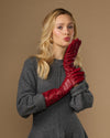 Rosemary Mid-forearm (rot) - Damenhandschuhe aus Lammleder mit Seidenfutter & Touchscreen-Funktion