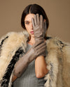 Rosemary Mid-forearm (taupe) - Damenhandschuhe aus Lammleder mit Seidenfutter & Touchscreen-Funktion