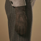 Roxanne (braun) - Damen-Patchwork-Schafsfellhandschuhe mit warmem Schafspelzfutter