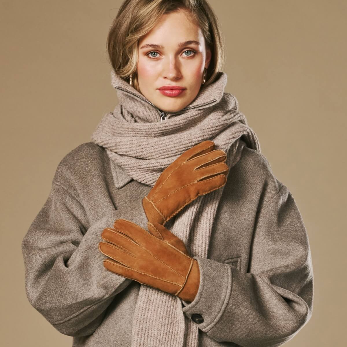 handschuhe veloursleder damen Wildleder Handschuhe Damen - Kamel