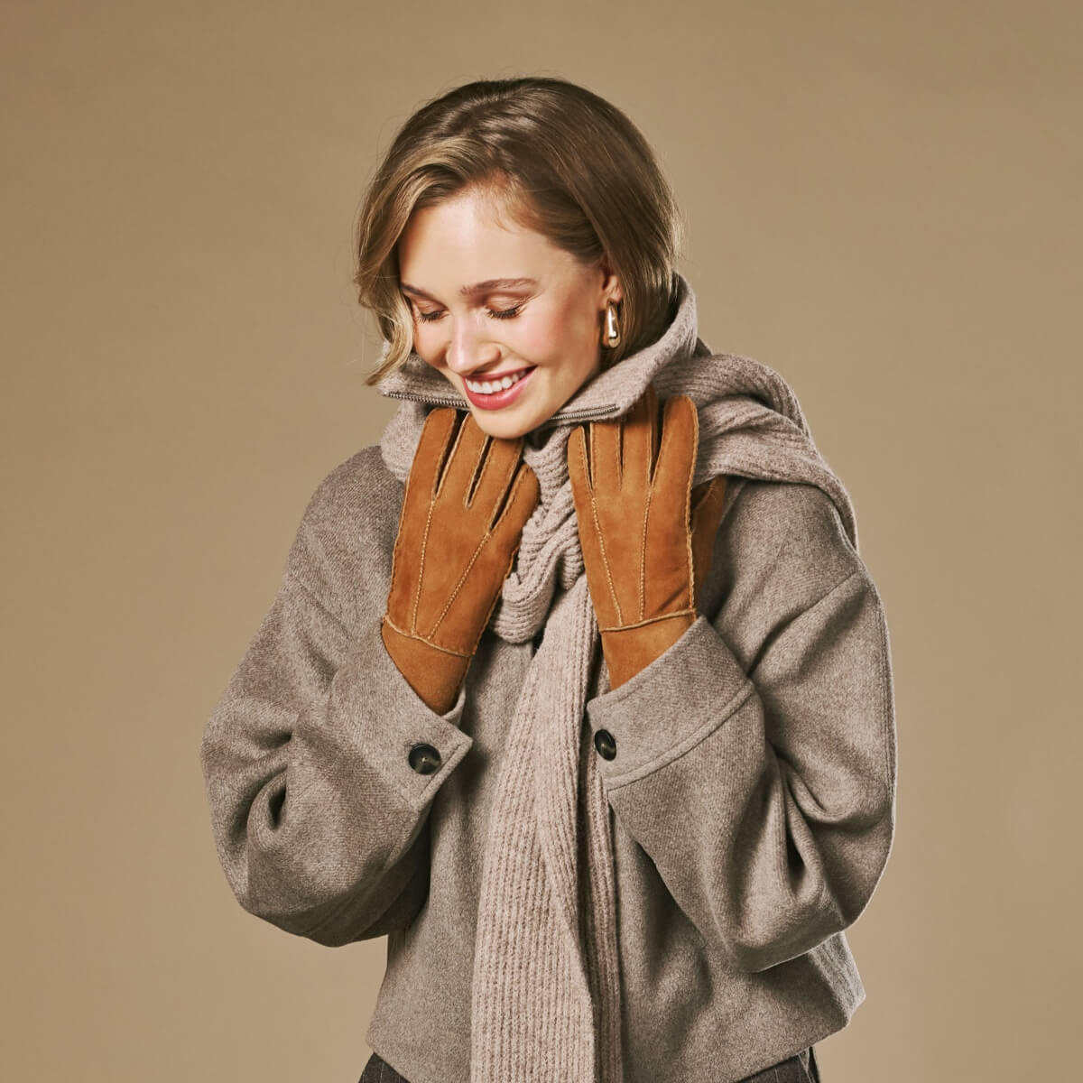 camel handschuhe damen Wildleder Handschuhe Damen - Kamel