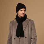 Charlie (schwarz) – Premium-Schal aus weicher Merinowolle (Unisex) - Schwartz & von Halen DE - 1