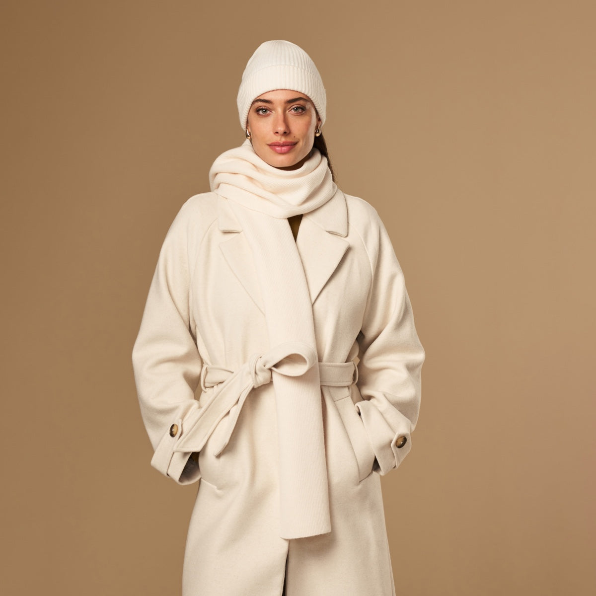 Charlie (creme) – Premium-Schal aus weicher Merinowolle (Unisex) -Schwartz & von Halen DE - 3