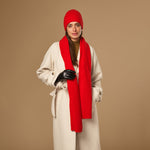 Charlie (rot) – Premium-Schal aus weicher Merinowolle (Unisex) - Schwartz & von Halen DE - 3