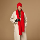 Charlie (rot) – Premium-Schal aus weicher Merinowolle (Unisex) - Schwartz & von Halen DE - 3