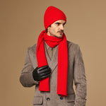 Charlie (rot) – Premium-Schal aus weicher Merinowolle (Unisex) - Schwartz & von Halen DE - 4