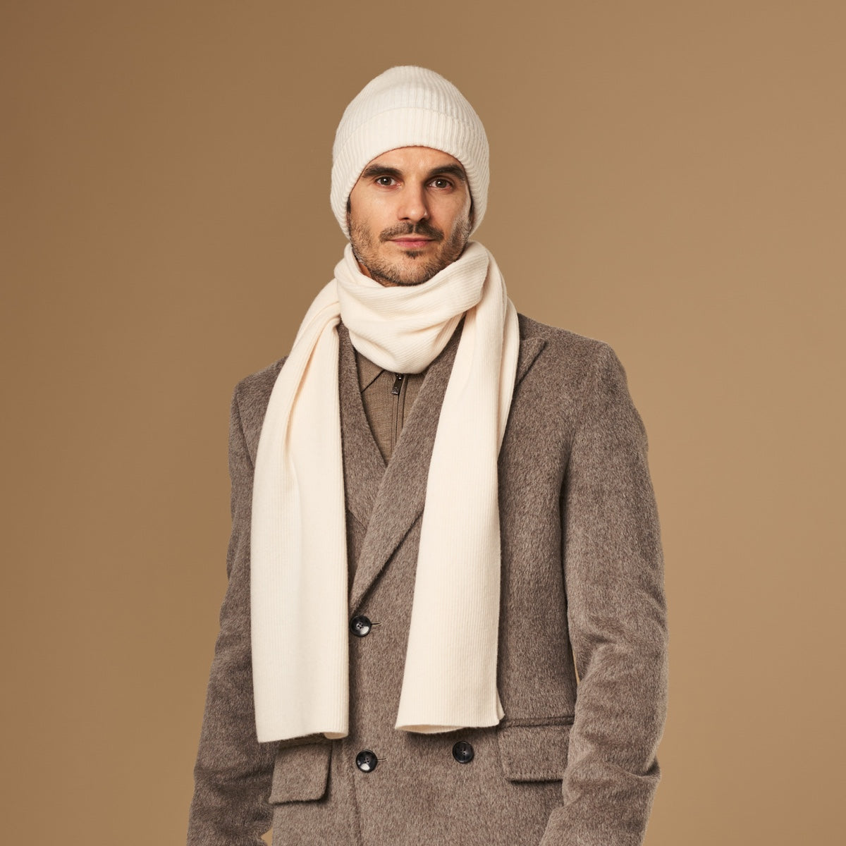 Charlie (creme) – Premium-Schal aus weicher Merinowolle (Unisex) -Schwartz & von Halen DE - 6