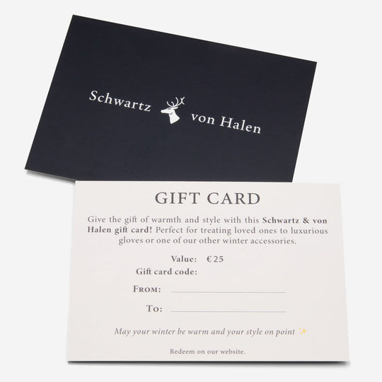 Schwartz & von Halen Geschenkkarte – 25 €