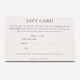 Schwartz & von Halen Geschenkkarte – 70 €
