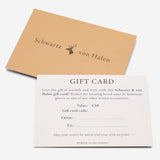Schwartz & von Halen Geschenkkarte – 50 €