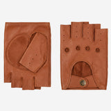 Selena (cognac) – klassische fingerlose Damen-Autohandschuhe aus Lammleder