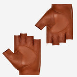 Selena (cognac) – klassische fingerlose Damen-Autohandschuhe aus Lammleder