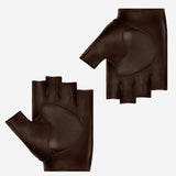 Selena (braun) – klassische fingerlose Damen-Autohandschuhe aus Lammleder