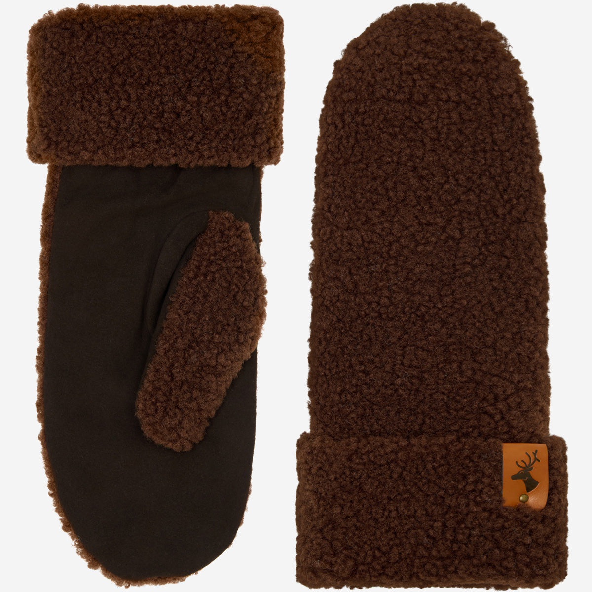 Sophia (braun) – Ultraweiche Teddy-Fäustlinge mit warmem Kunstfellfutter  Schwartz & von Halen DE - Premium Teddy-Fäustlinge - 2