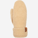Sophia (beige) - Teddyfäustlinge aus Wildleder mit warmem Kunstpelzfutter  Schwartz & von Halen DE - Premium Lederhandschuhe - 1