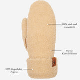 Sophia (beige) - Teddyfäustlinge aus Wildleder mit warmem Kunstpelzfutter  Schwartz & von Halen DE - Premium Lederhandschuhe - 8