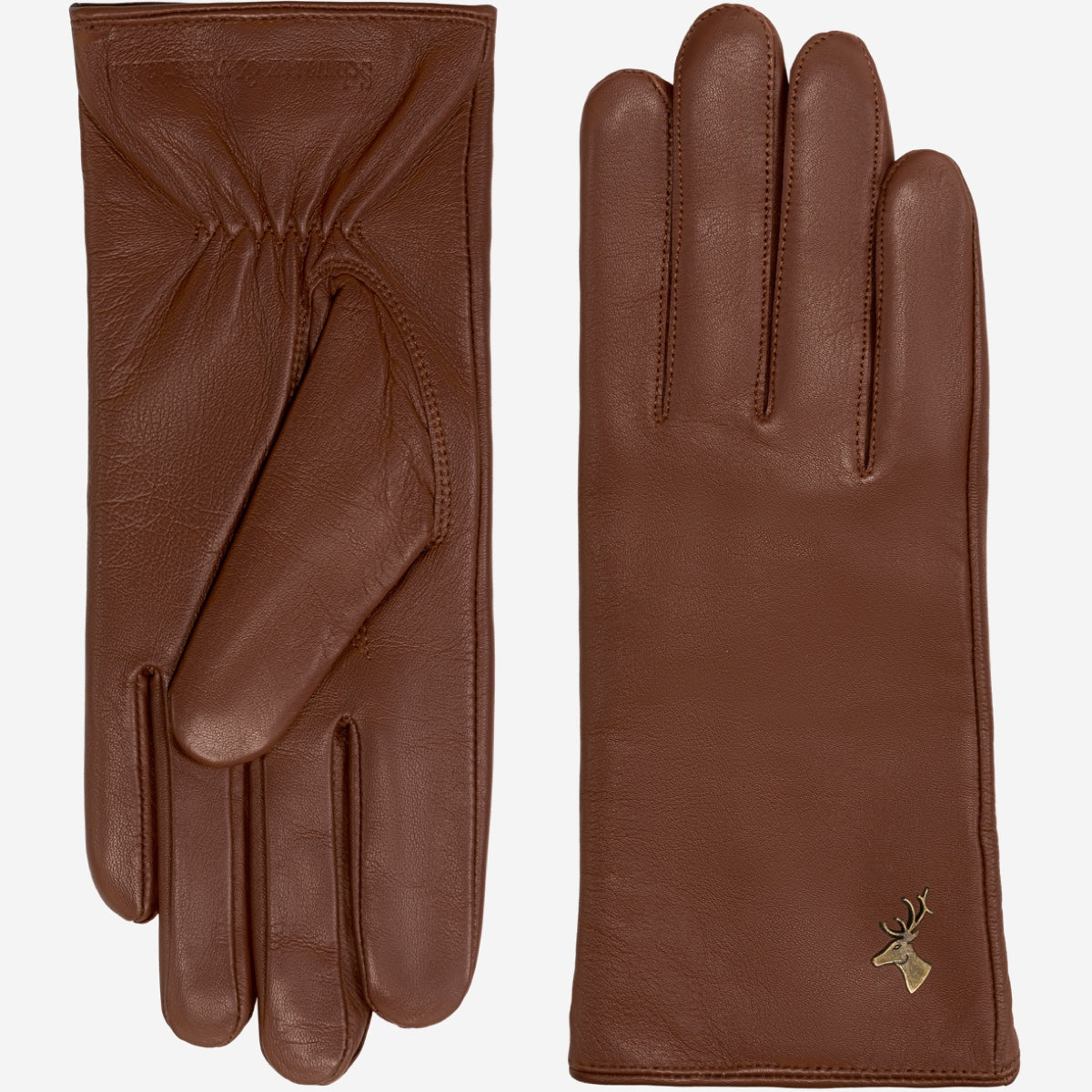 Ivy (braun) - Schaflederhandschuhe mit Woll-/Kaschmirfutter & Touchscreen-Funktion - Schwartz & von Halen DE - Premium Lederhandschuhe - 2
