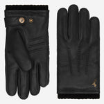 William (schwarz) - Ziegenlederhandschuhe mit Fleecefutter und Druckknopf  - Schwartz & von Halen DE - Premium Lederhandschuhe - 2