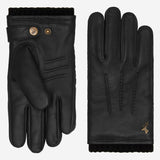 William (schwarz) - Ziegenlederhandschuhe mit Fleecefutter und Druckknopf  - Schwartz & von Halen DE - Premium Lederhandschuhe - 2