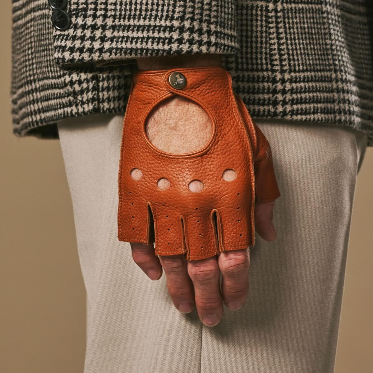 autofahrer handschuhe hirschleder Autohandschuhe Herren - Cognac