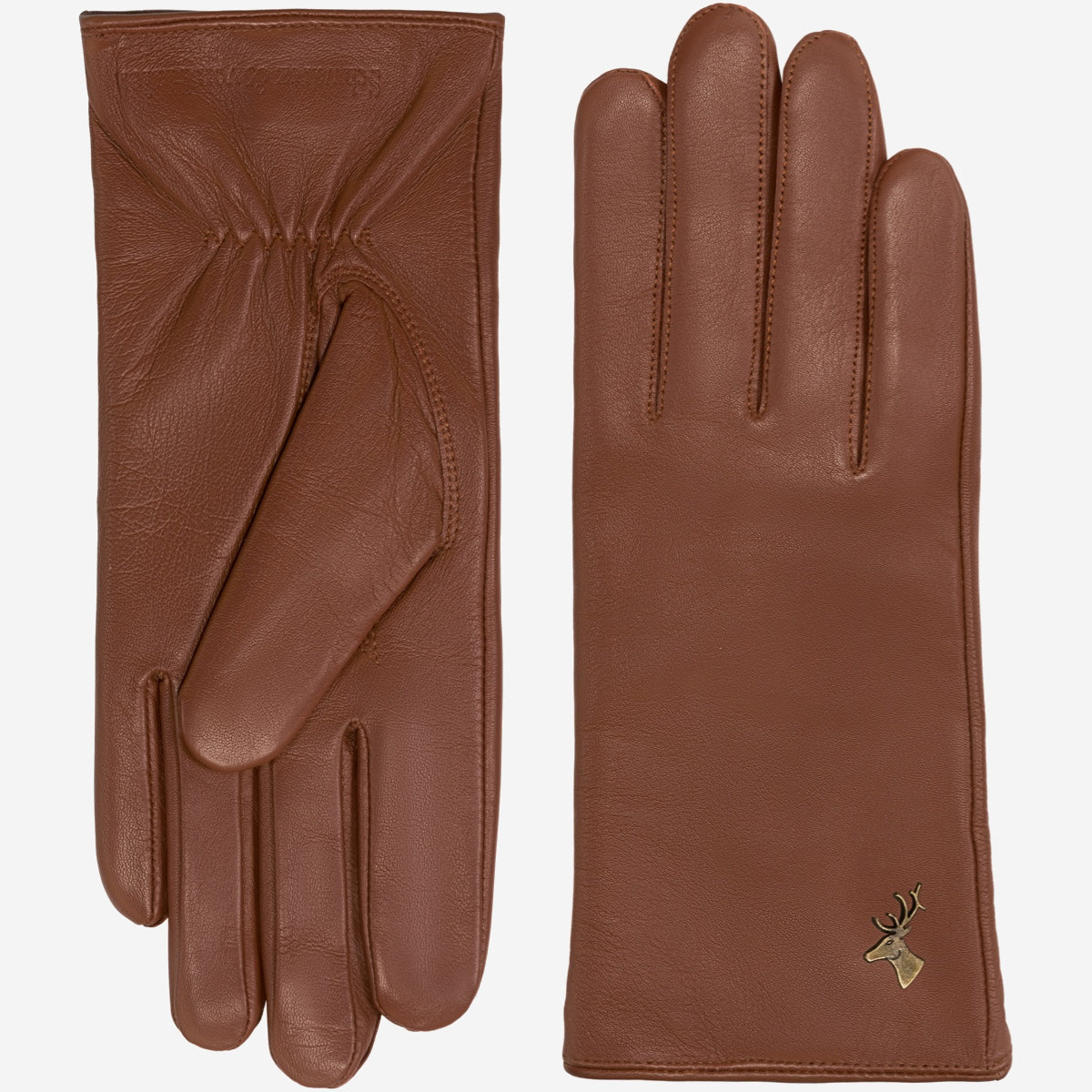 Ivy (cognac) - Handschuhe aus Schafsleder mit Woll-/Kaschmirfutter und Touchscreen-Funktion - Schwartz & von Halen DE - Premium Lederhandschuhe - 2