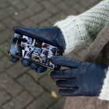 Ivy (blau) - Schaffellhandschuhe mit Woll-/Kaschmirfutter & Touchscreen-Funktion - Schwartz & von Halen DE - Premium Lederhandschuhe - 6