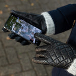 Kira (schwarz) - Schafslederhandschuhe mit Woll-/Kaschmirfutter und Touchscreen-Funktion - Schwartz & von Halen DE - Premium Lederhandschuhe - 6