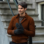 Hudson (dunkelgrau) - Strickhandschuhe aus Shetlandwolle mit Fleecefutter - Schwartz & von Halen DE - Premium Strickhandschuhe  - 4